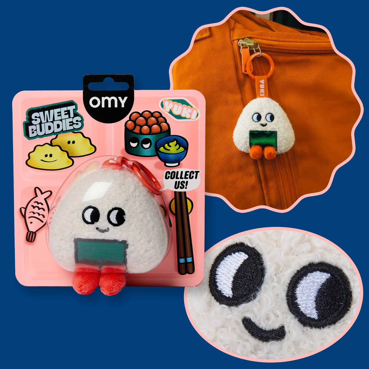 Peluche porte-clés Yuki Sweet Buddies OMY et détails du produit
