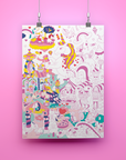 Poster A Colorier - Lily - 100 X 70