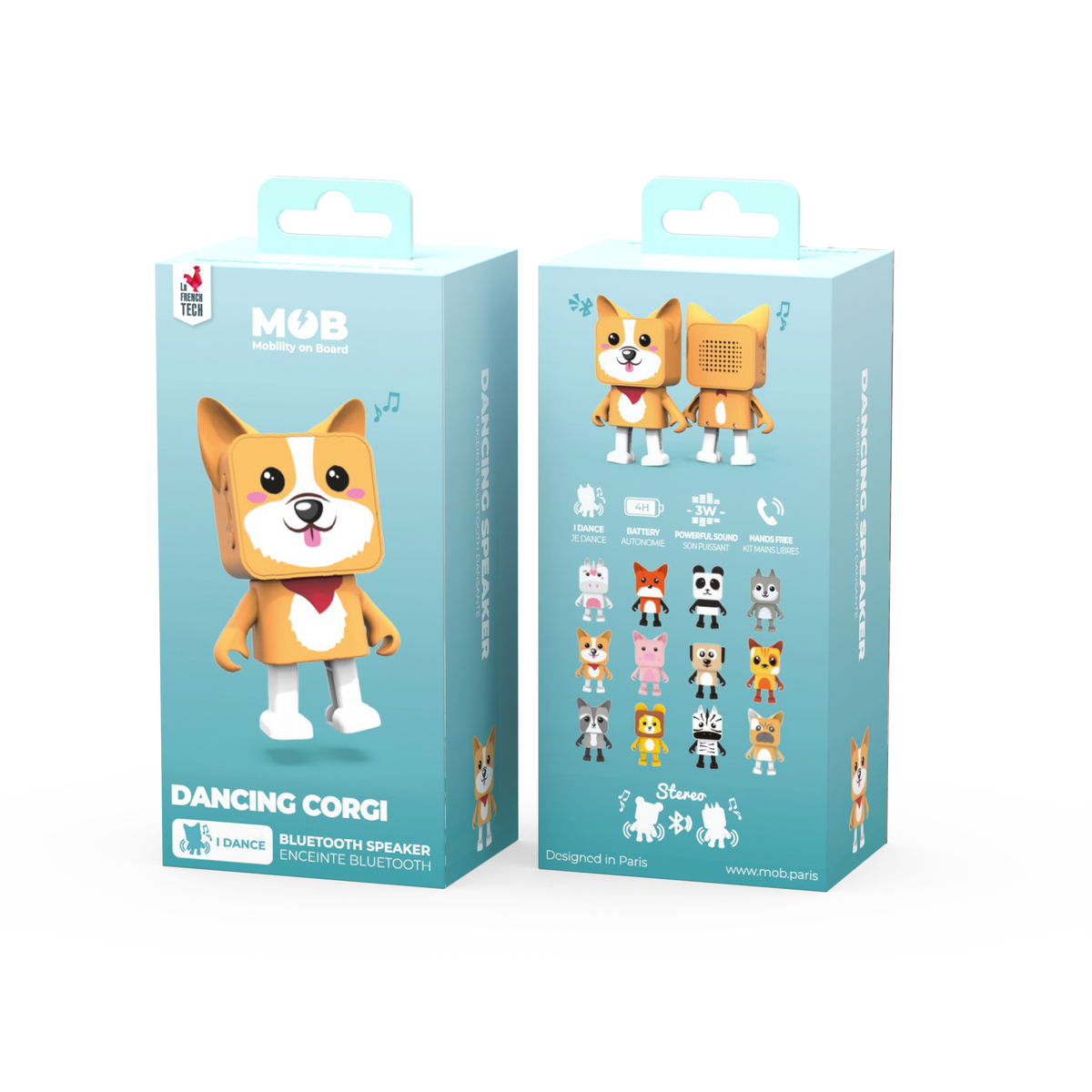 Dancing Animal Corgi MOB, kit mains libres pour les appels
