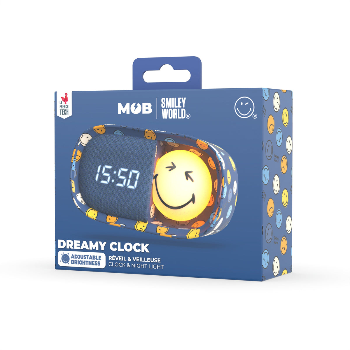 Réveil veilleuse bleu pour enfant Dreamy Clock Smiley World MOB, vue 6