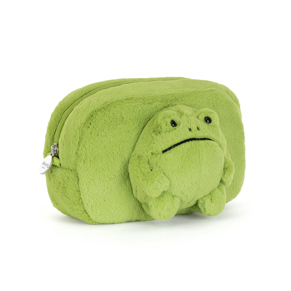 Pochette enfant Ricky Rain Frog Jellycat inspirée de la grenouille, pour crayons et goûter