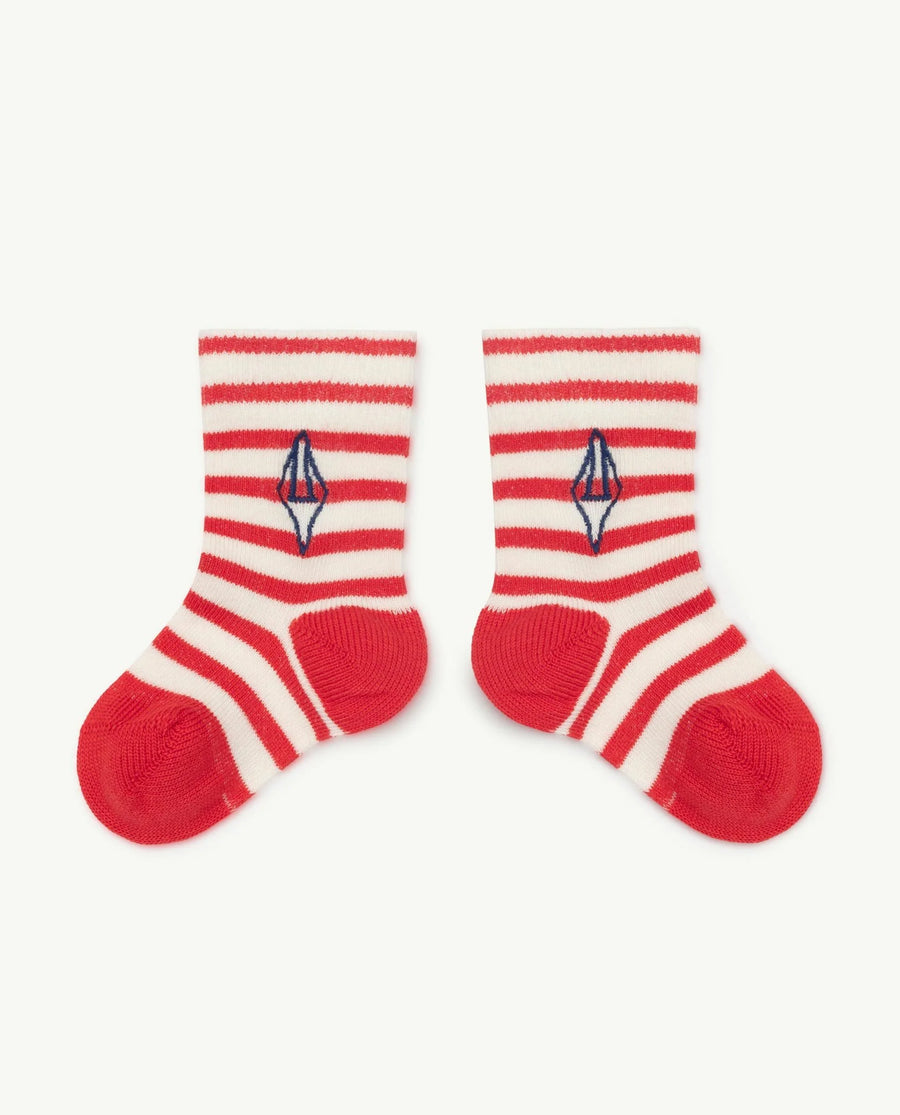 Snail Baby Socks Red Logo