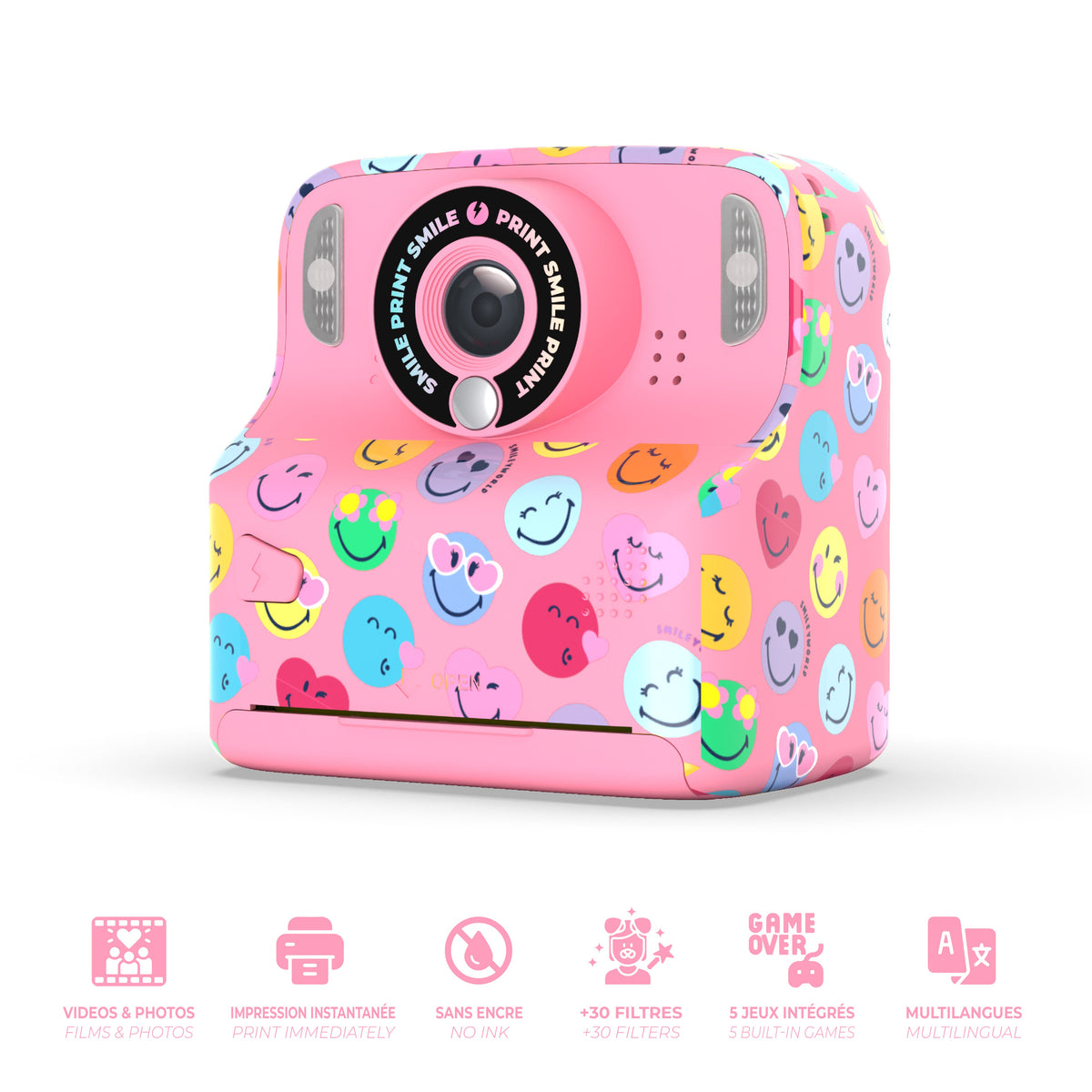 Appareil photo instantané rose pour enfant Pixismiley Smiley World MOB, vue 3