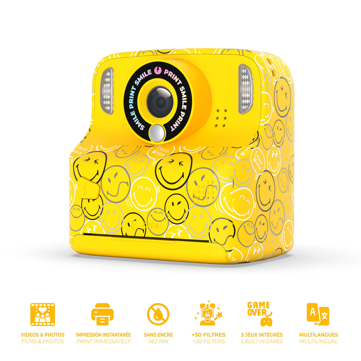 Appareil photo instantané jaune pour enfant Pixismiley Smiley World MOB, vue 3