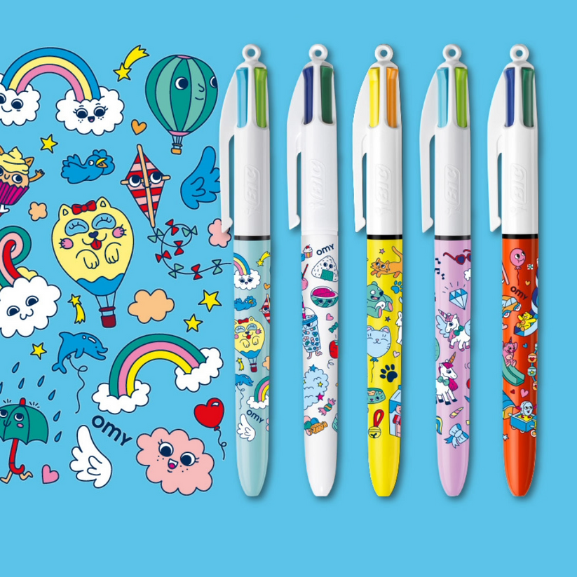 BIC x OMY - COFFRET 5 STYLOS KAWAII