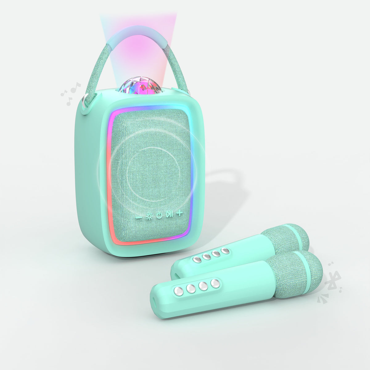 Enceinte karaoké lumineuse bleue pour enfant Singy Party MOB, ambiance festive