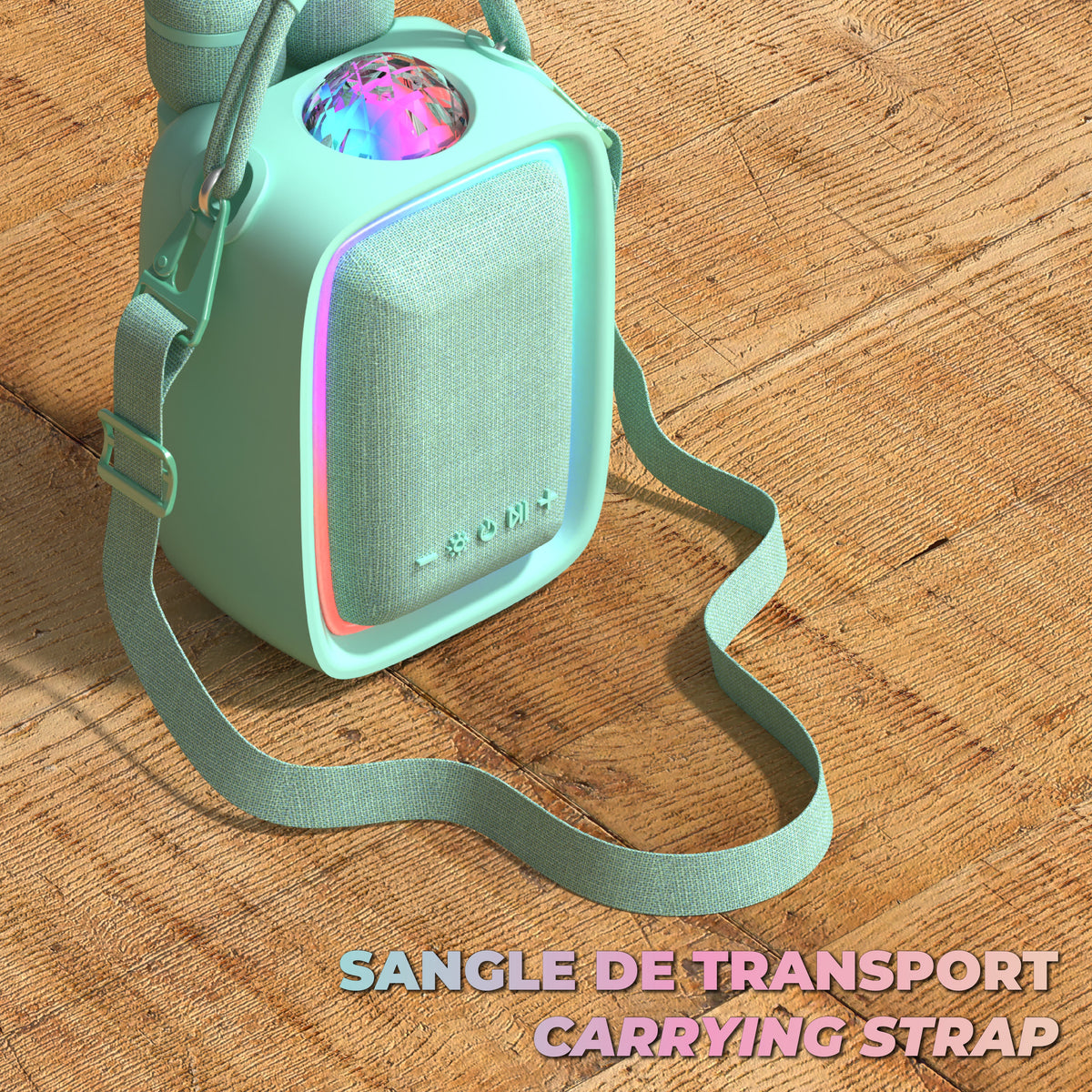 Singy Party bleue MOB, trois modes de diffusion : Bluetooth, SD, AUX