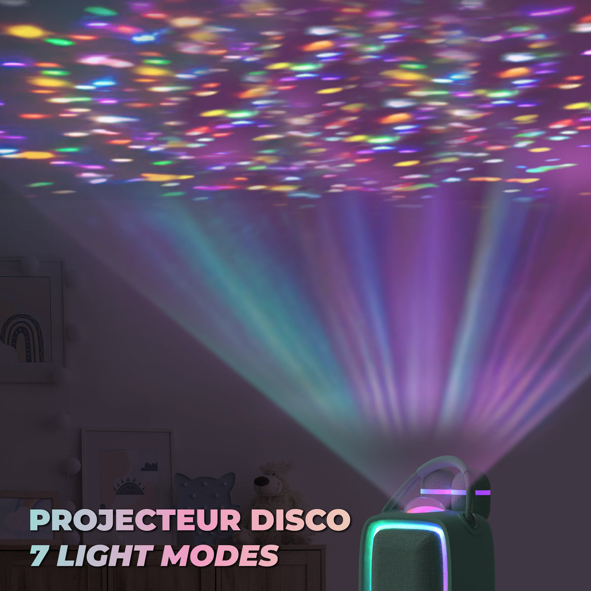 Enceinte karaoké lumineuse rose pour enfant Singy Party MOB, vue 7