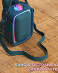 Enceinte karaoké Singy Party bleu navy MOB, compacte pour la salle de jeux