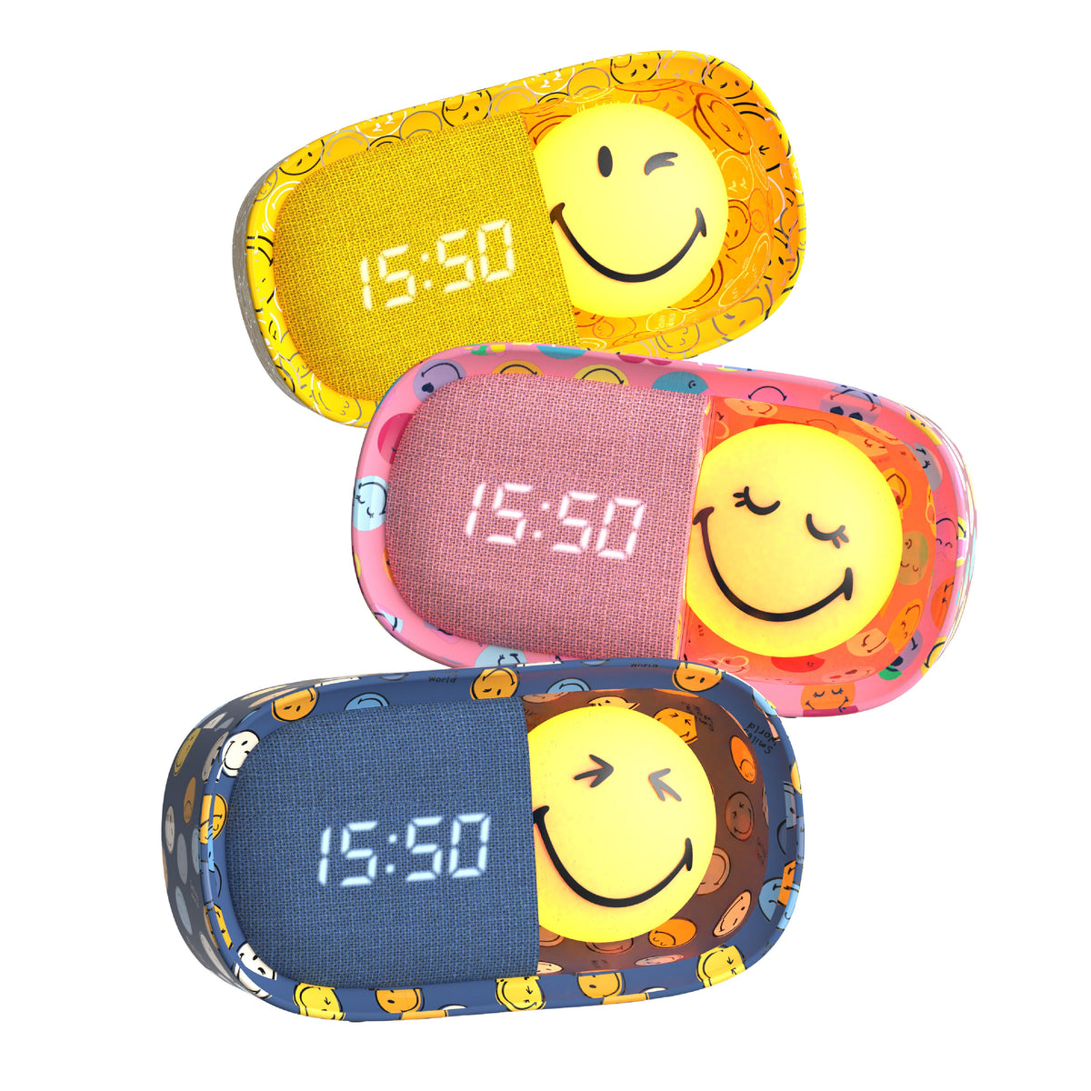 Réveil veilleuse rose pour enfant Dreamy Clock Smiley World MOB, vue 4