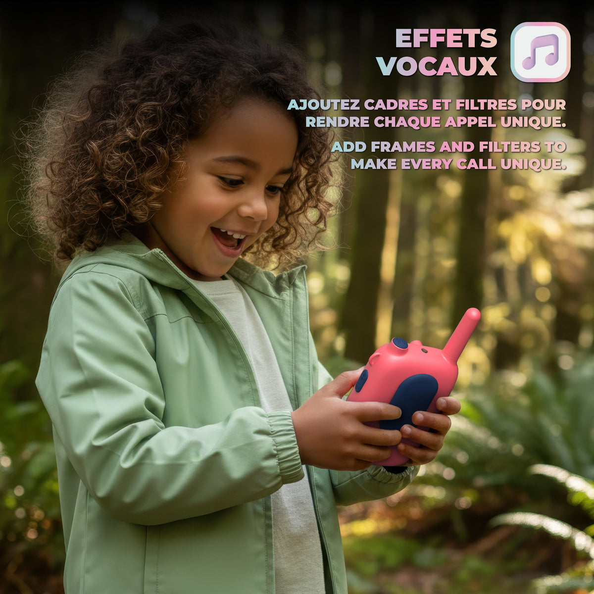 Talkie-walkie Talky Video MOB, boutons simples pensés pour les enfants