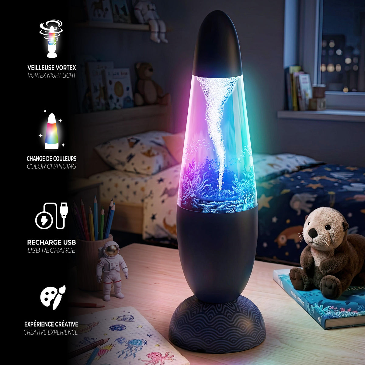 Veilleuse océan bleu abyssal pour enfant Tsuny Light Abyss MOB, vue 3