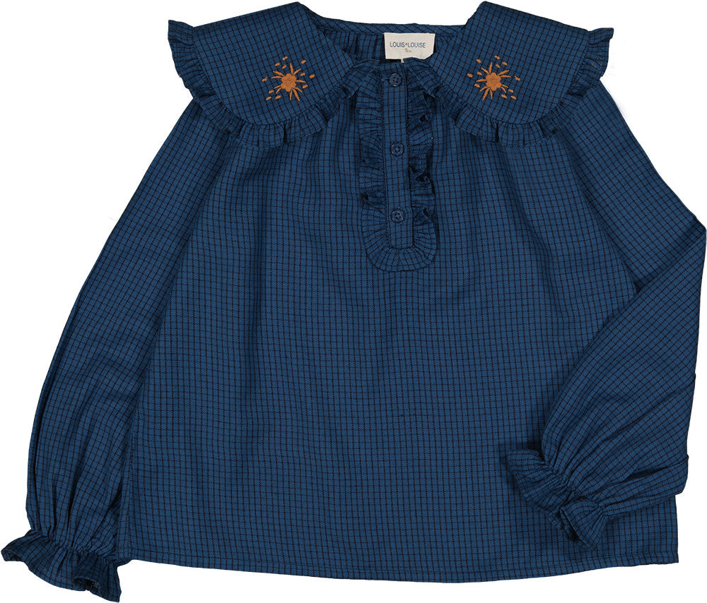 Tunic Lala Twill Brushed Check Navy