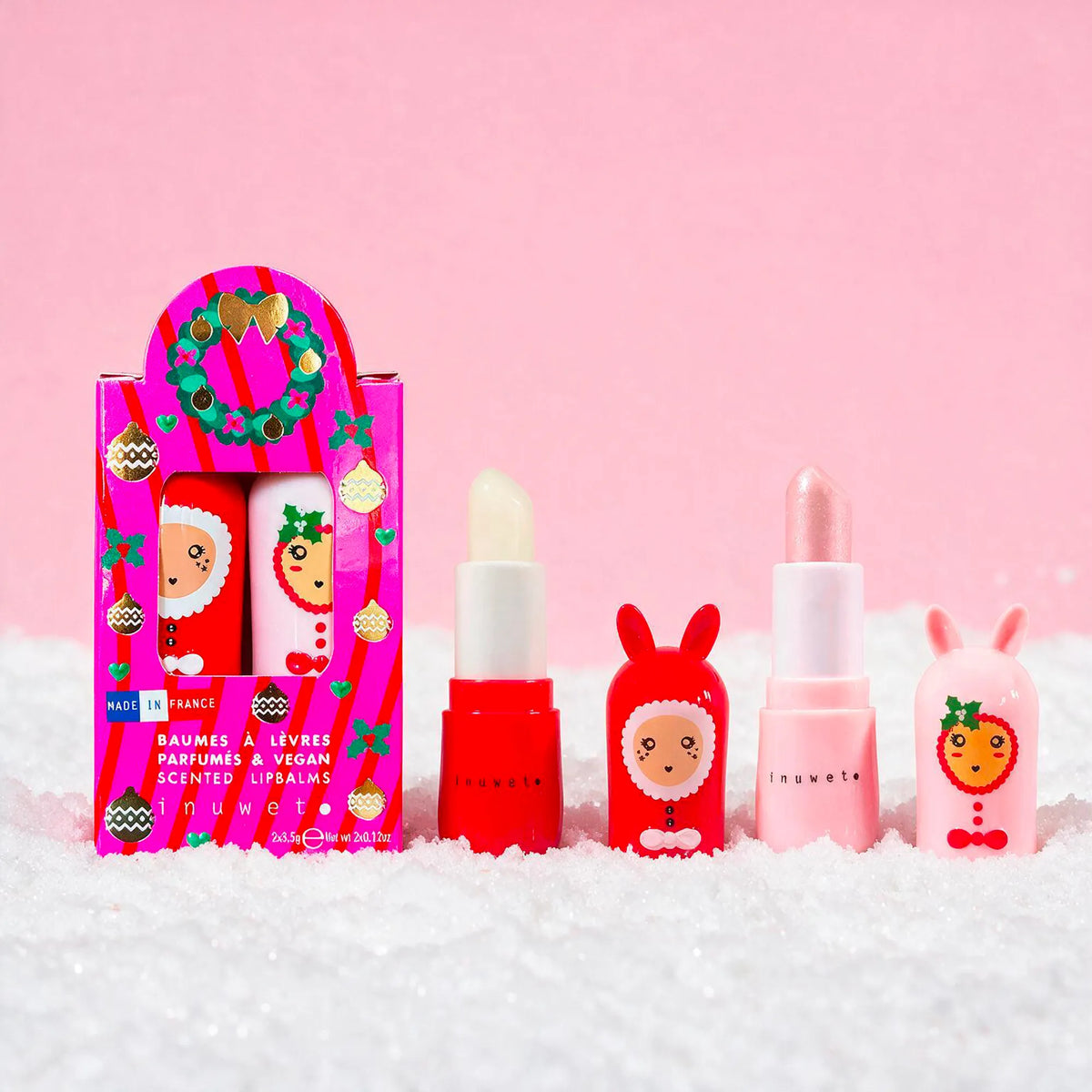 Coffret Angel Kiss Inuwet : deux baumes gourmands, vegan et fabriqués en France