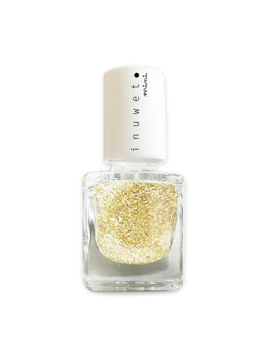 Waterbased Nail Polish Kids Green - Gold Golden Game
