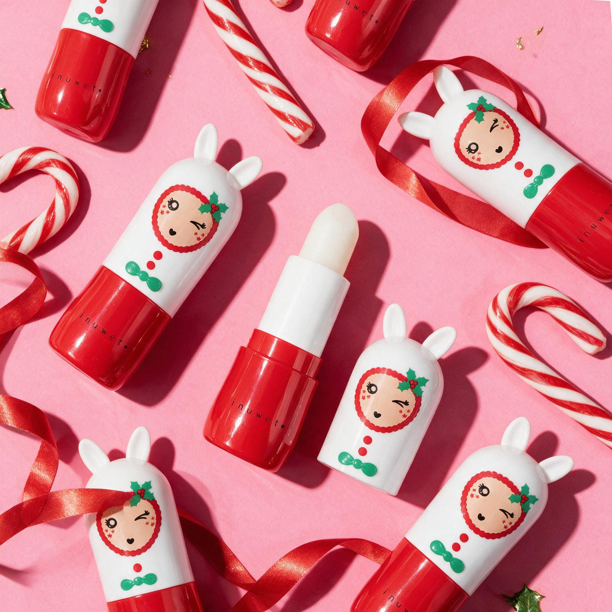 Idée cadeau de Noël pour enfant : baume à lèvres Santa Inuwet au parfum de pêche