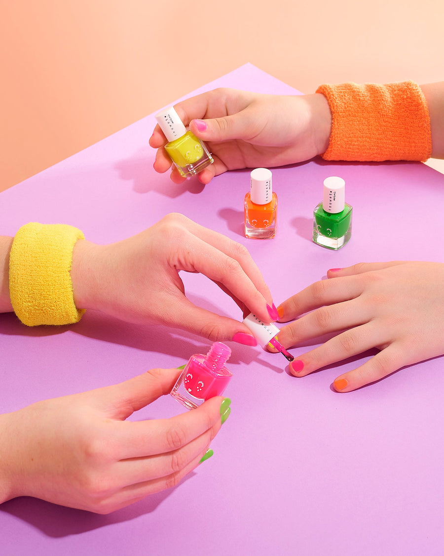 Waterbased Nail Polish Kids - Neon Orange - Papaya Scent