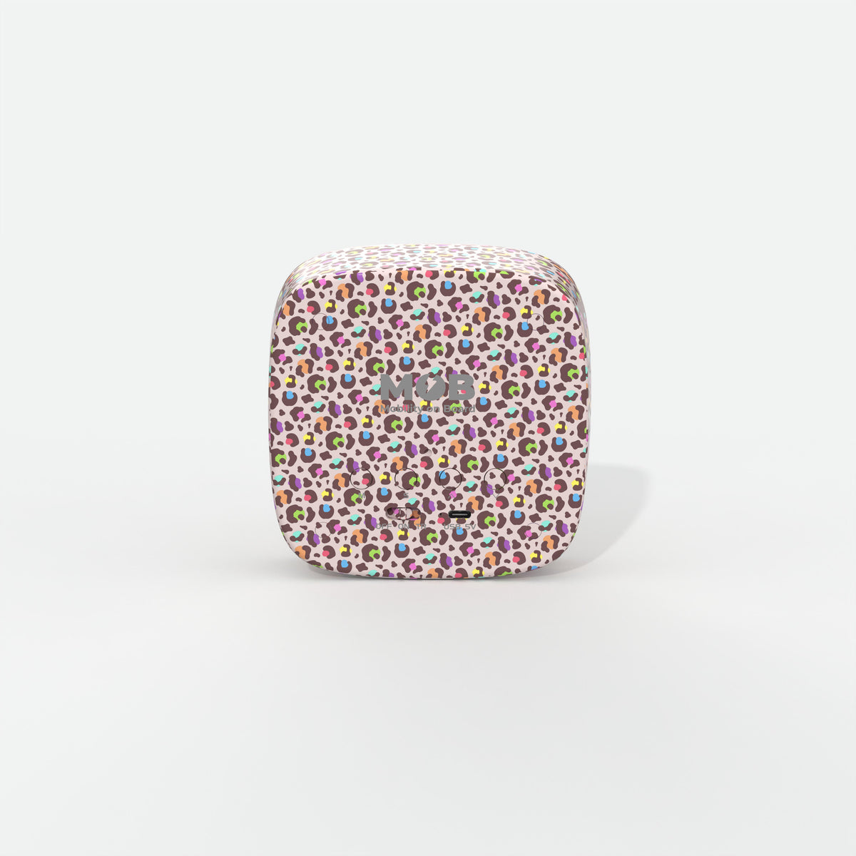 Réveil veilleuse Billy Clock Rainbow Leopard pour enfant MOB, cadre en silicone soft-touch