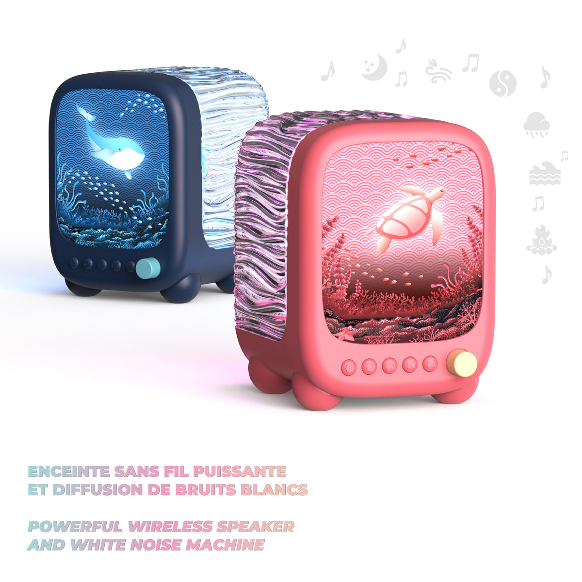 Lampe d'ambiance océan corail Wavy Light MOB avec enceinte Bluetooth, vue 6