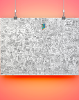 Poster A Colorier - Fun park - 100 X 70