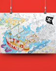 Poster A Colorier - Pirates - 100 X 70
