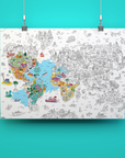 Poster A Colorier - Atlas - 100 X 70