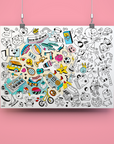 Poster A Colorier - Pop Art 100 X 70