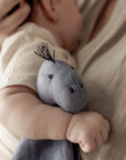 Doudou mouchoir Dino lin bleu NEO