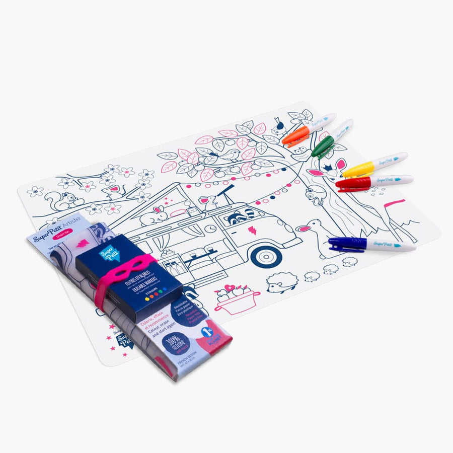 Dream Van – Set De Table À Colorier