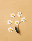 Patère hook fleur blanc 3 pcs