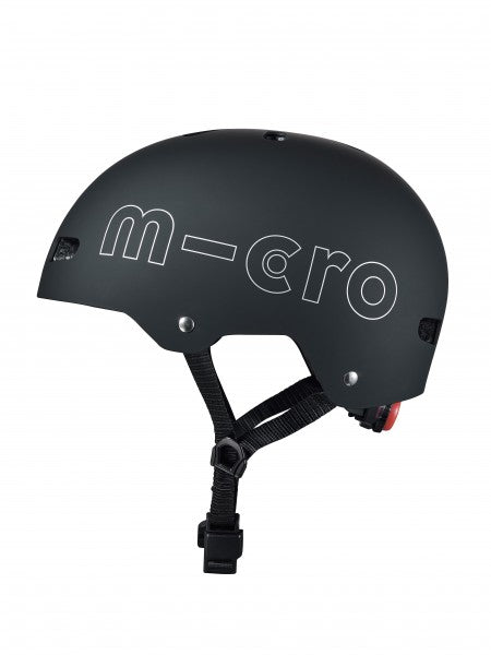 Casque Noir Mat Boucle Magnétique Lumière LED Intégrée
