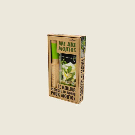Coffret Cadeau Ustensile Mojito, Pailles Et Livre