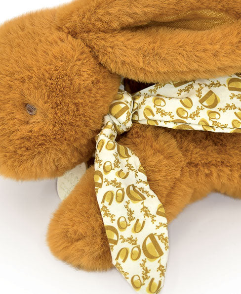 Peluche lapin pantin ocre Lapin DOUDOU – taille 25 cm