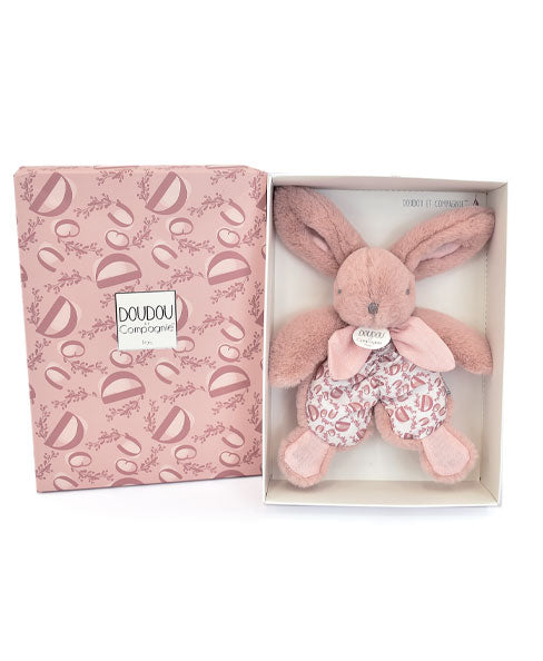 Doudou plat lapin rose Lapin DOUDOU – doudou plat 18 cm Doudou et Compagnie