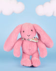 Peluche Lapin Fleurette grenadine 25 cm – idéal en cadeau de naissance