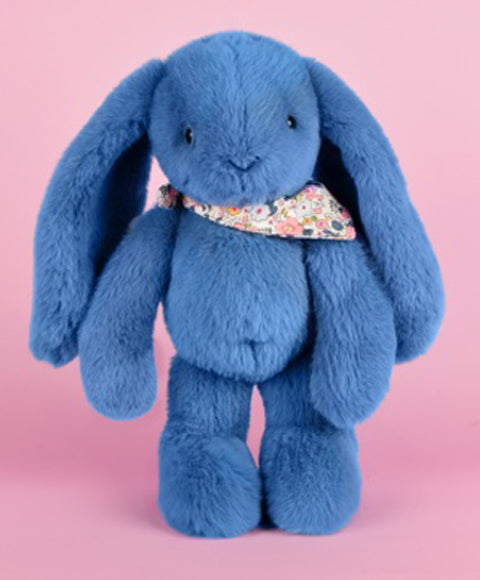 Peluche Lapin Fleurette bleu 35 cm – peluche lapin Doudou et Compagnie