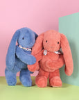 Peluche Lapin Fleurette bleu 35 cm – idéal en cadeau de naissance