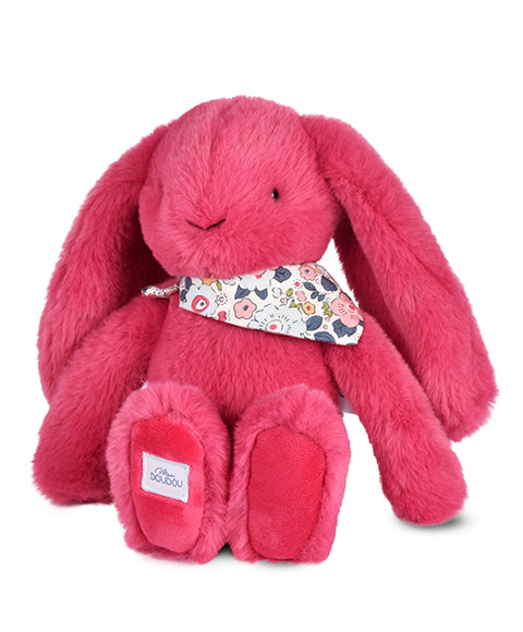 Peluche Lapin Fleurette fuchsia 25 cm – taille 25 cm