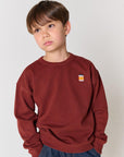 Sweat Harwich Sable Tumble N Dry, détail de la broderie en velours sur la poitrine