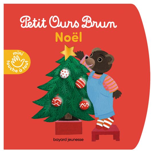 Livre Petit Ours Brun, Noël, collection Mini touche à tout. Première de couverture.