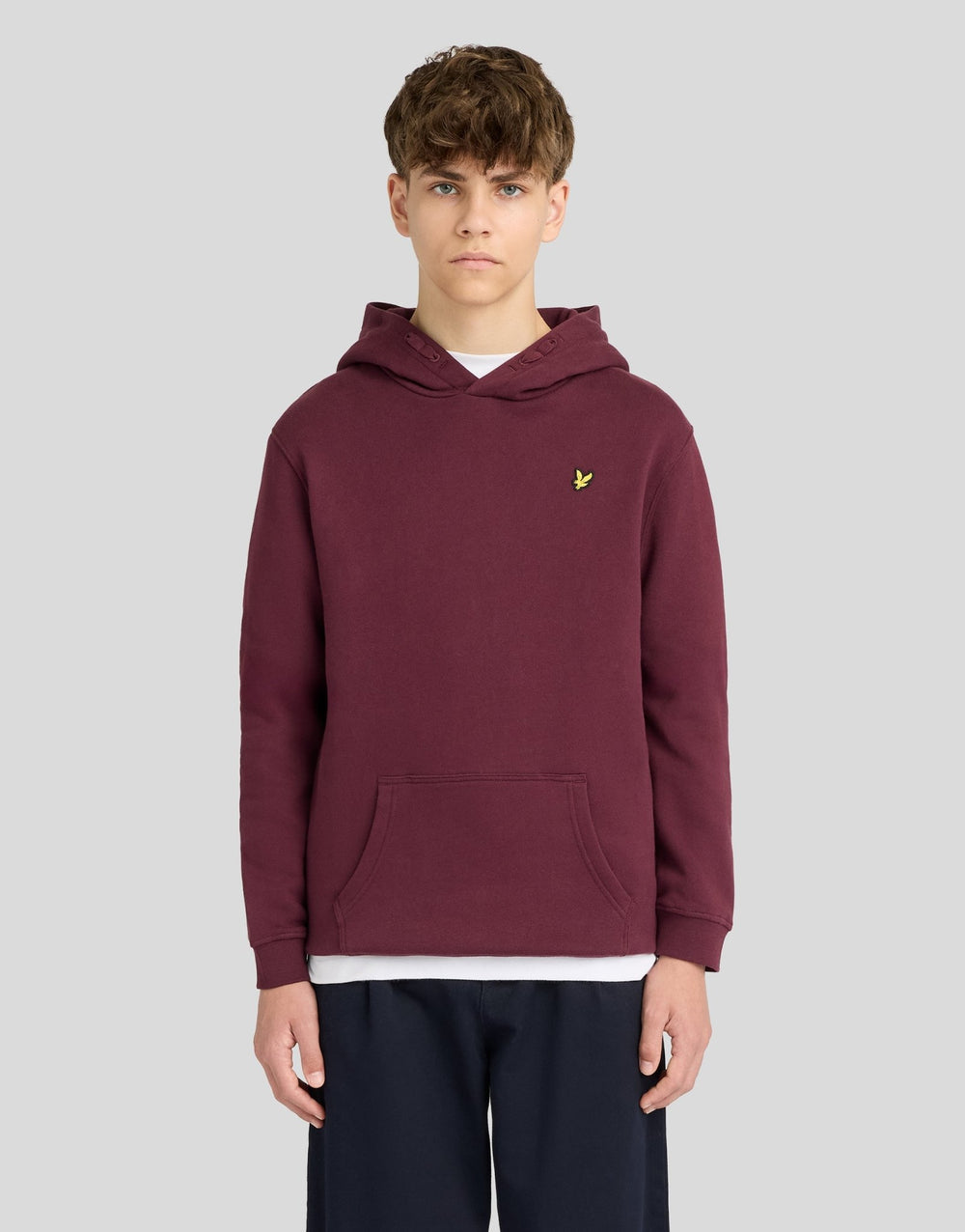 Brush Back Pullover Hoodie Burgundy