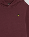 Brush Back Pullover Hoodie Burgundy