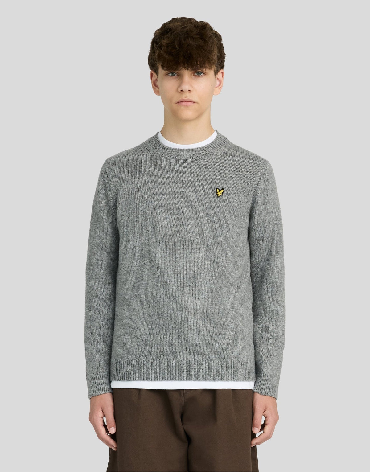 Melange Crew Neck Jumper Mid Grey Marl