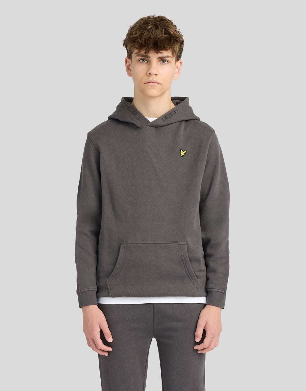 Brush Back Pullover Hoodie Gunmetal