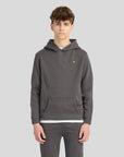 Brush Back Pullover Hoodie Gunmetal
