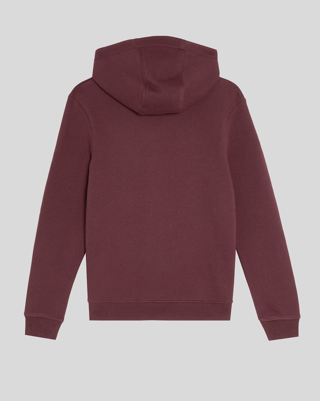 Brush Back Pullover Hoodie Burgundy