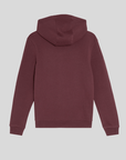 Brush Back Pullover Hoodie Burgundy