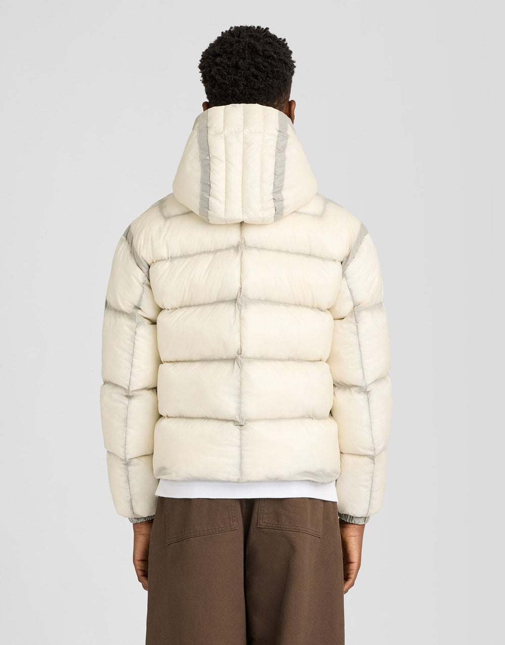 Translucent Parka Jacket Putty