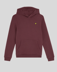 Brush Back Pullover Hoodie Burgundy