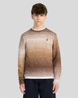 Ombre Crew Neck Jumper Ebony